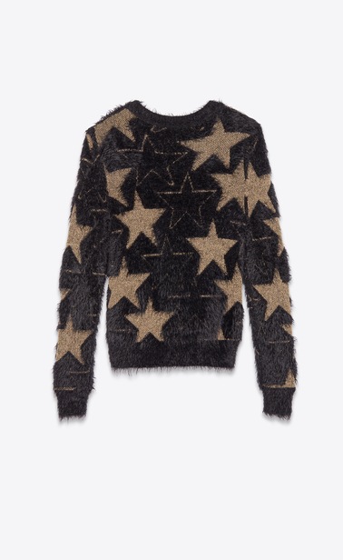 Jacquard sweater with lurex stars